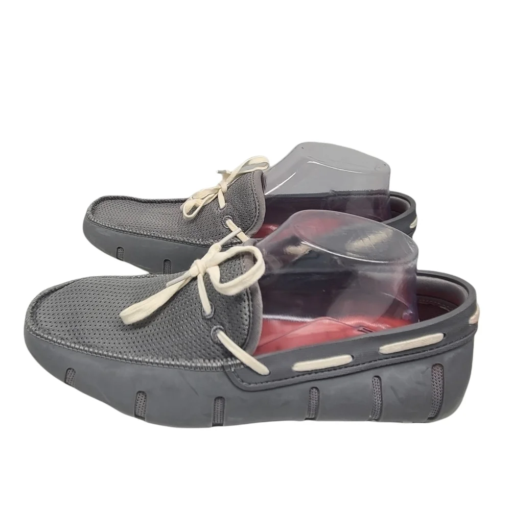 SWIMS Men's Lace Loafer Boat Shoes‎ Camo Gray Sz 7